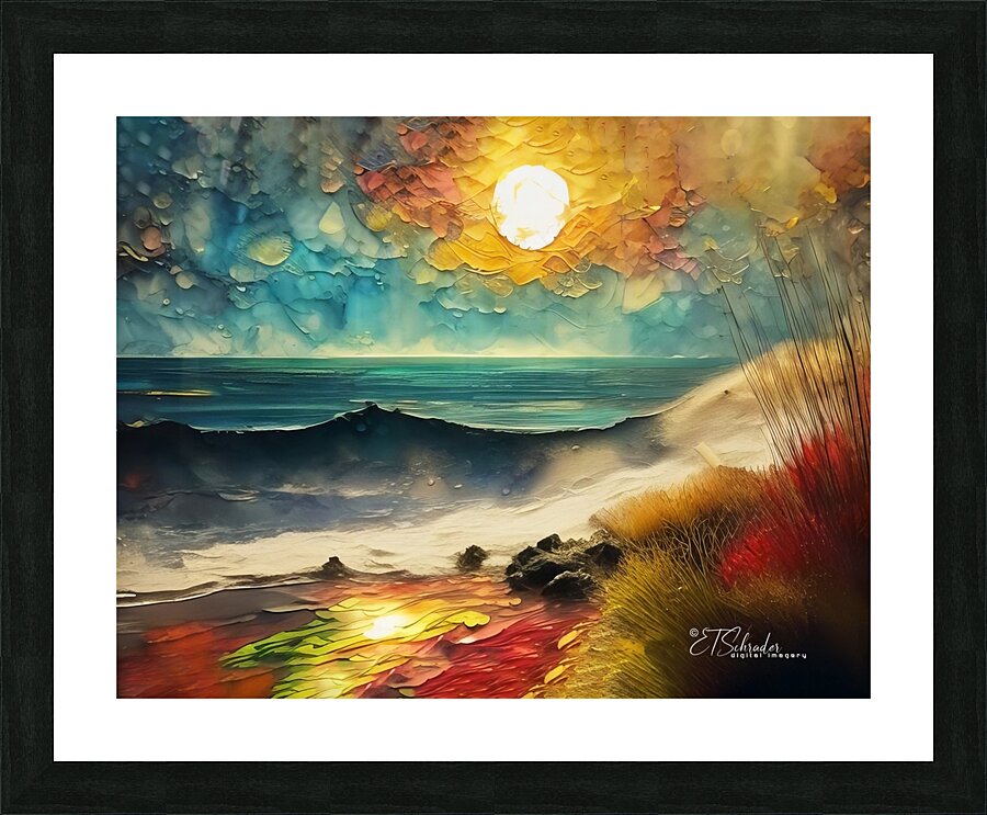 beach  4 Picture Frame print