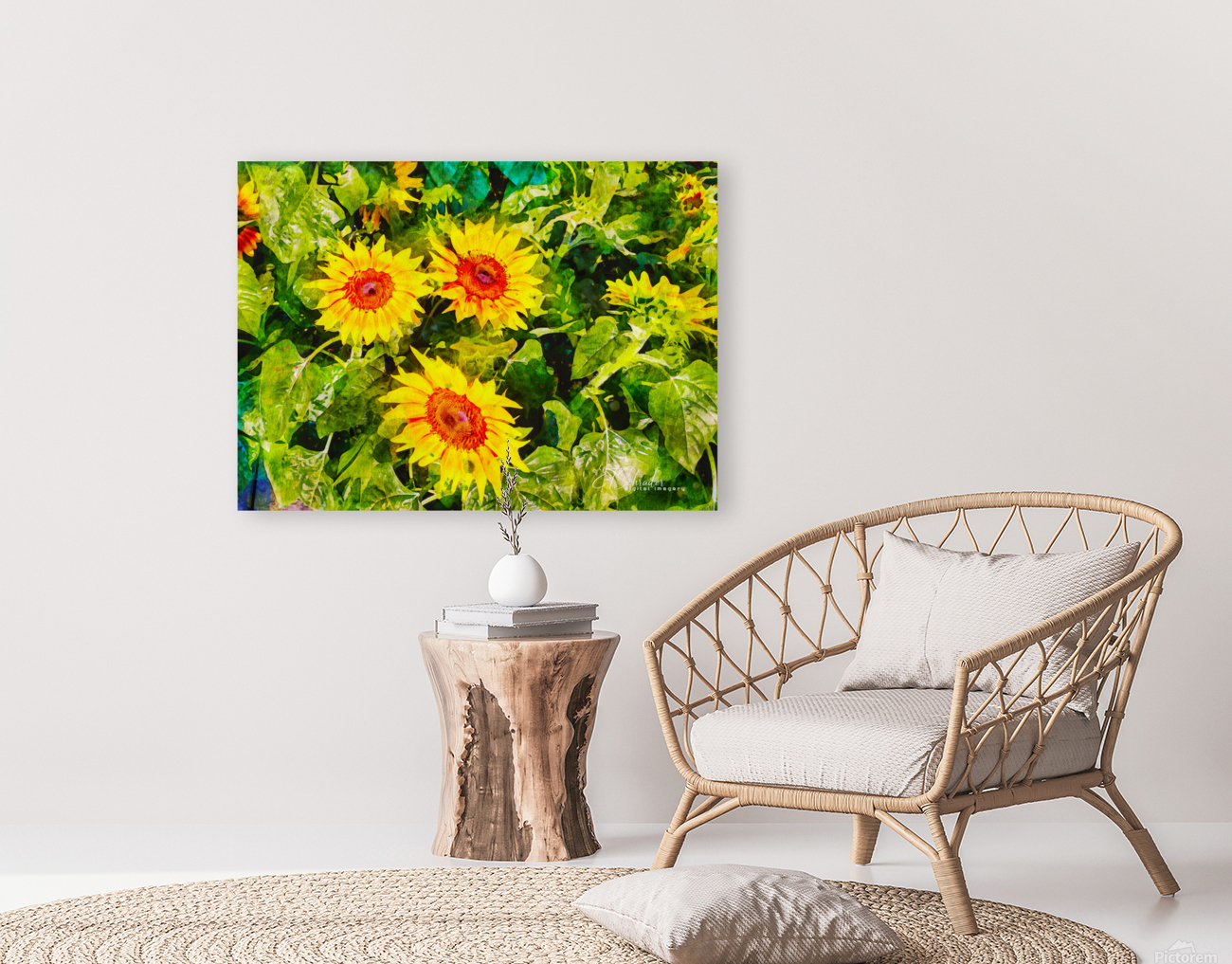 3 sunflowers Reproduction