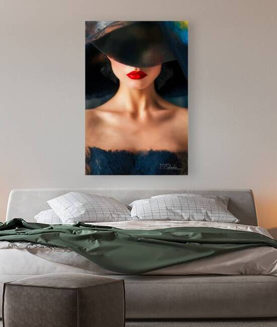 black hat and red lips by ETSchrader