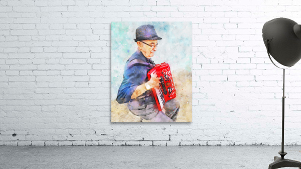 accordion player Wall Preview