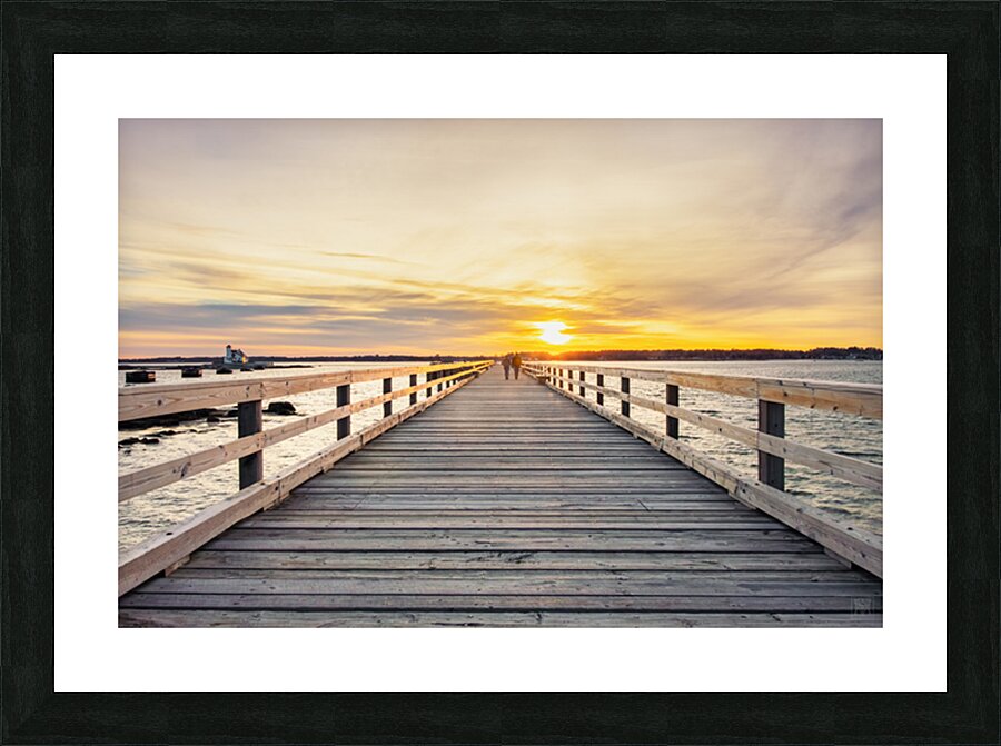 Couples Sunset Stroll Picture Frame print