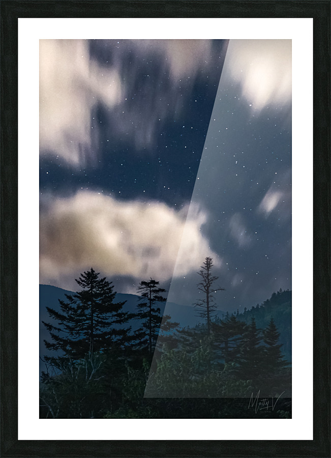 Moonlit Mountain Picture Frame print