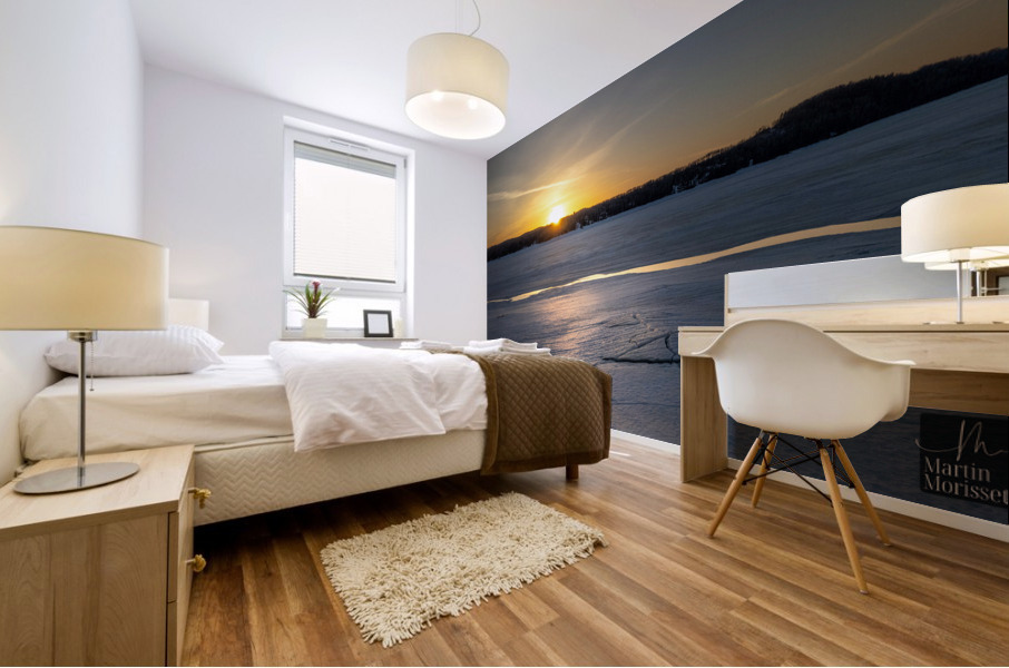 Reflet sur le lac Mural print