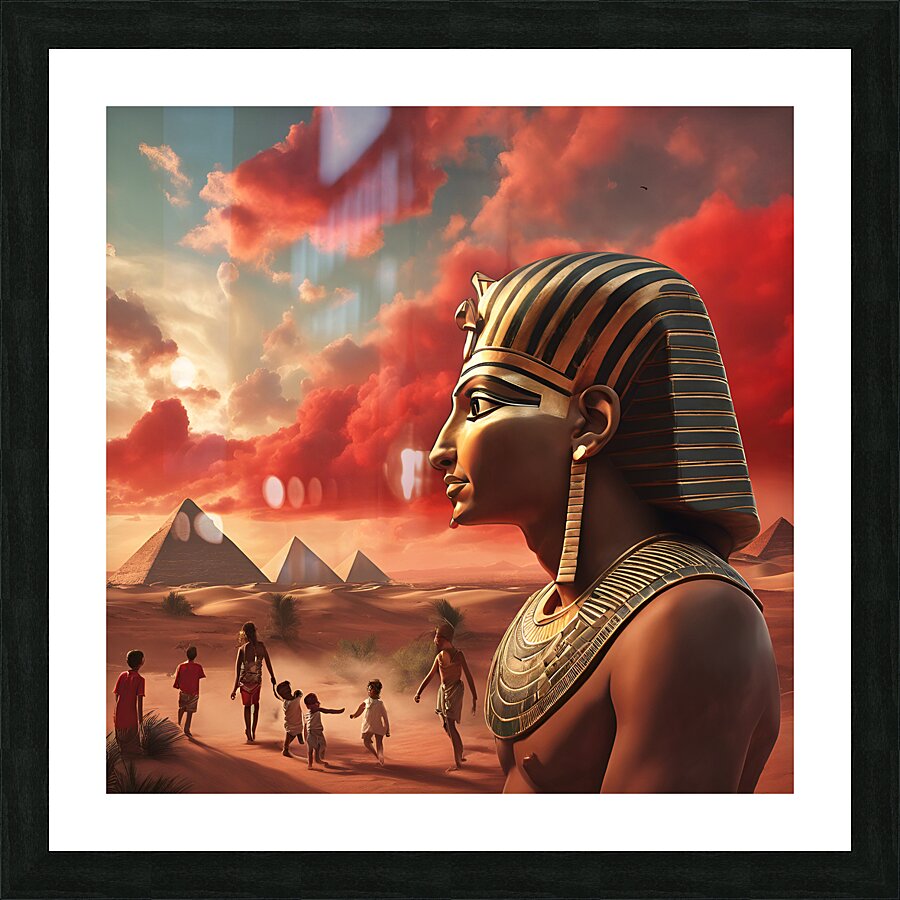 0 Pictures that express the Pharaoh of Egypt in t Picture Frame print