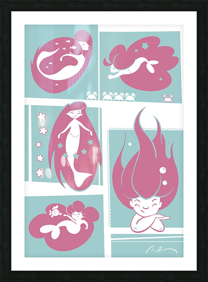 Mermaid Cuties Picture Frame print