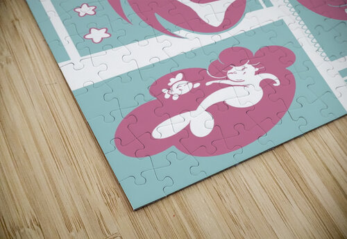 Mermaid Cuties Magenta x marisa puzzle
