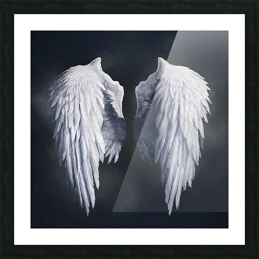 8640realistic wings Picture Frame print
