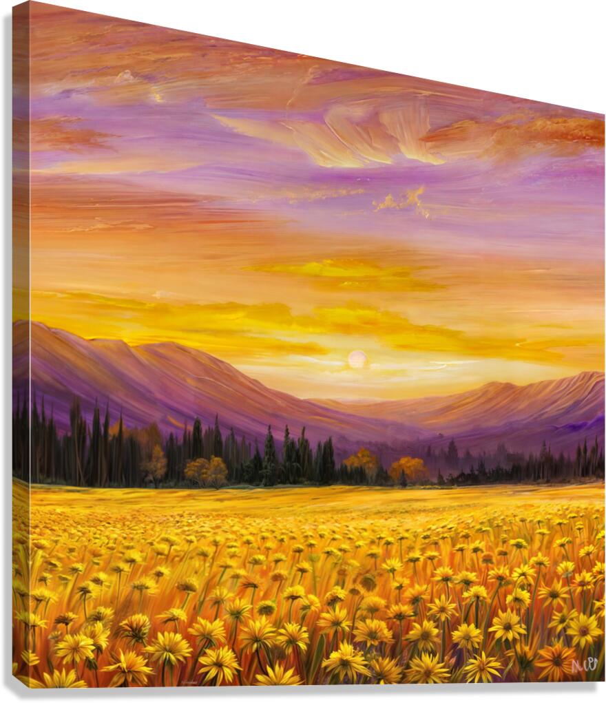 Where Flowers Meet the Sun Canvas Print