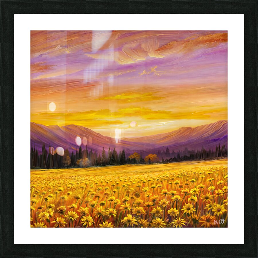 Where Flowers Meet the Sun Picture Frame print