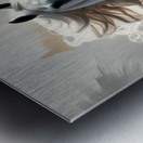 Majestic White Stallion in a Dreamy Realm Metal print