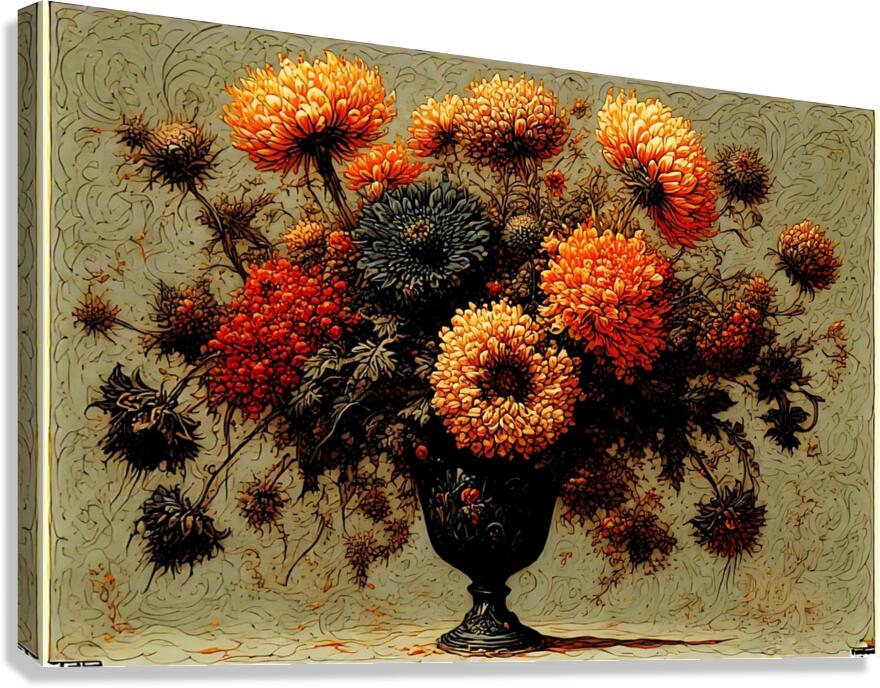 Orange Bouquet  Canvas Print
