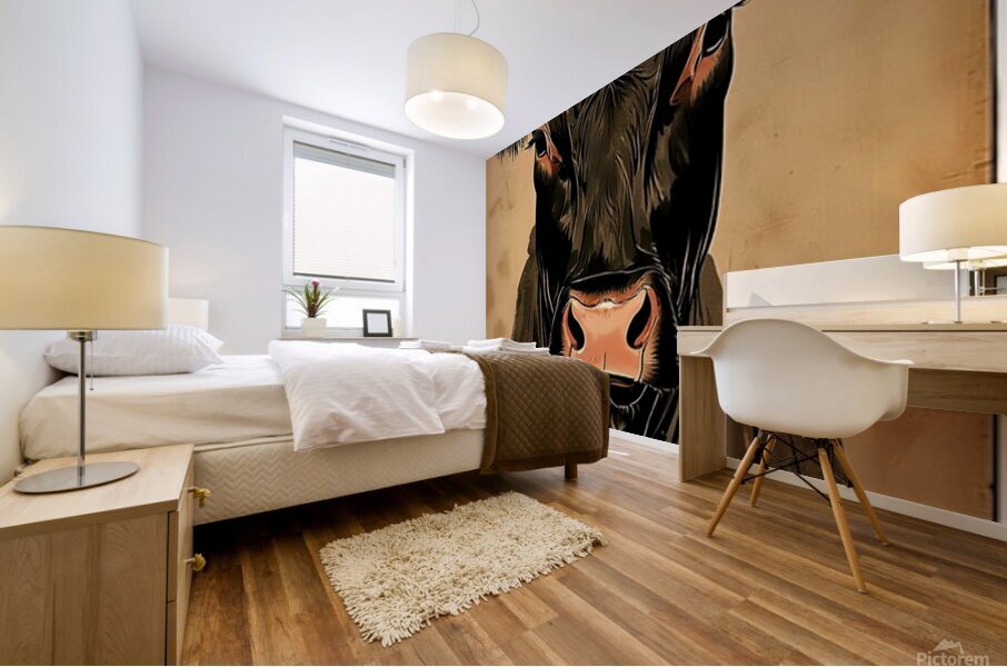 Black Cow Mural print
