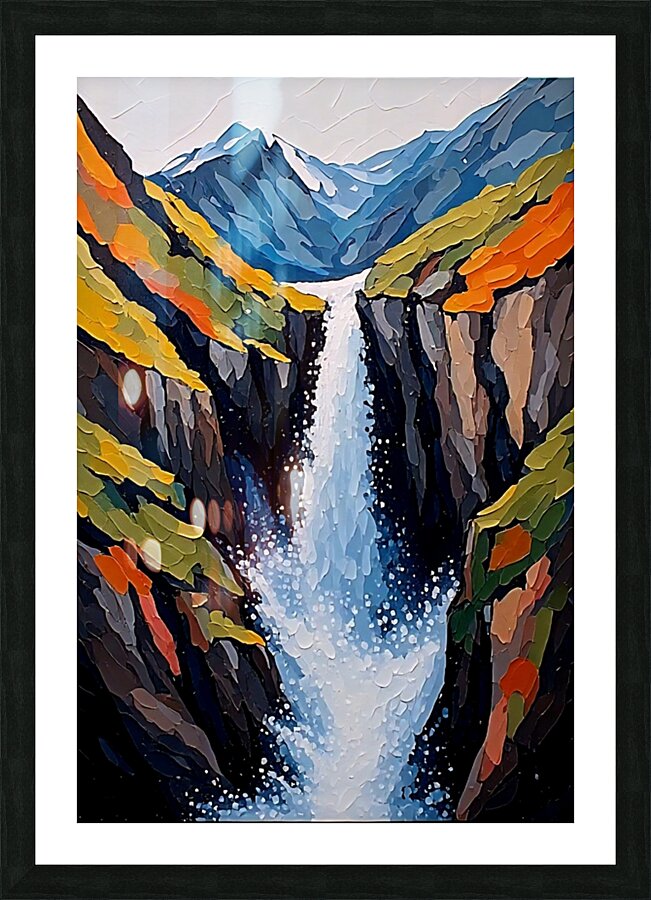 Scenic Waterfall 4 Picture Frame print