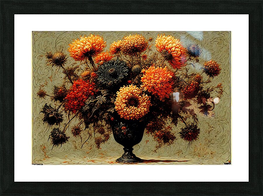 Orange Bouquet  Picture Frame print