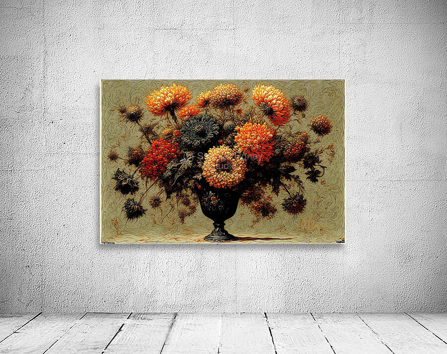 Orange Bouquet  Wall Preview
