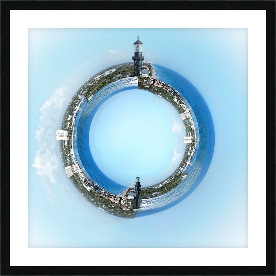 337 Inside Out Lighthouse Picture Frame print