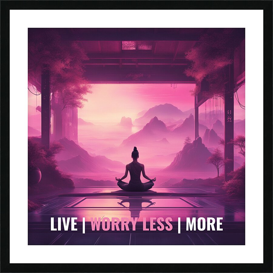 Live More Worry Less Picture Frame print