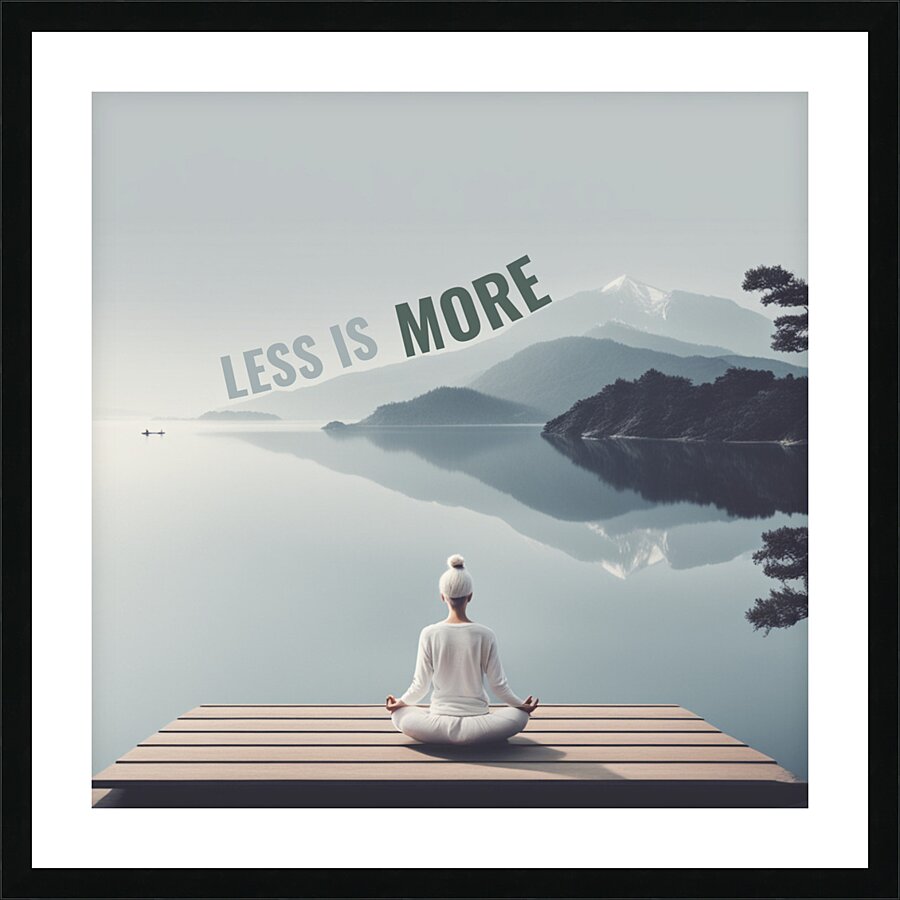 Less is More Picture Frame print
