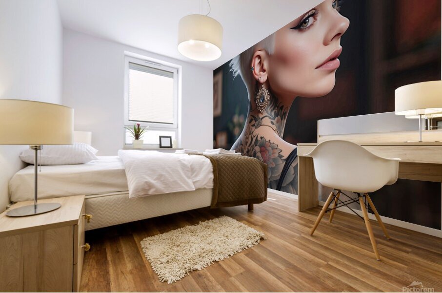 Inked Lady Mural print