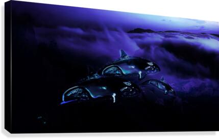 Purple Moon 1 Canvas Print