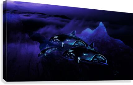 Purple Moon 12 Canvas Print