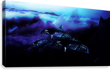 Purple Moon 6 Canvas Print
