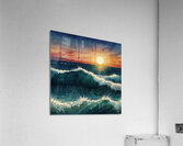 Leonardo Lightning XL Water color style for sea a Acrylic Print