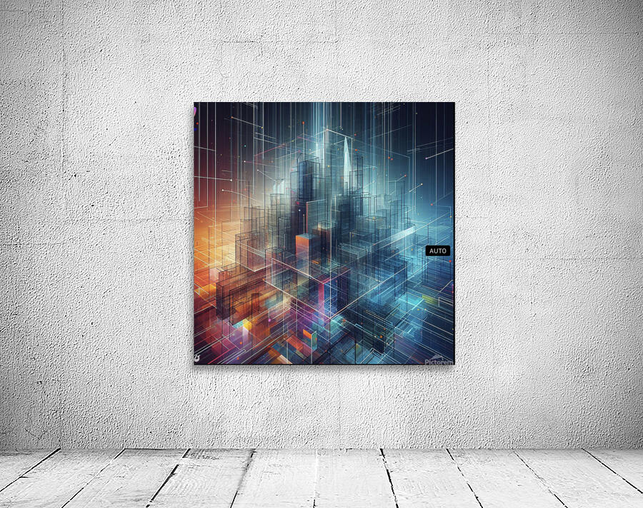 Geometric Abstract Art Wall Preview