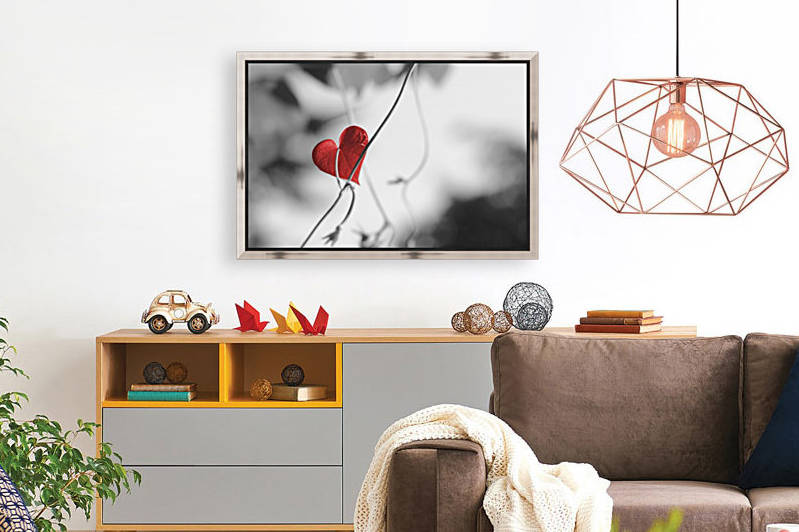 Red heart shaped leaf by Codrina Miculit