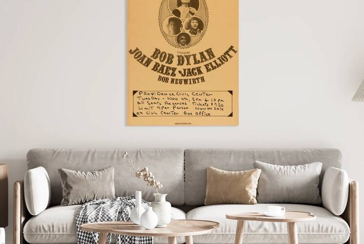 Bob Dylan Rolling Thunder Revue 1975 Providence RI Concert Poster by Back Stage Archives