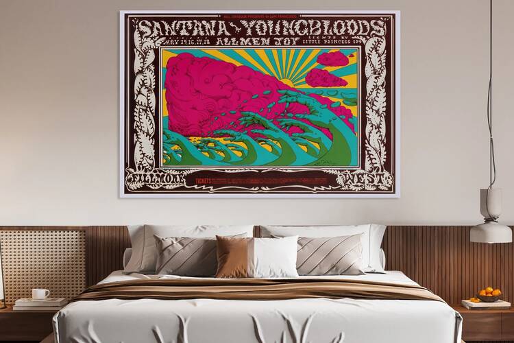 BG-173 Santana 1969 Fillmore West Concert Poster by Back Stage Archives