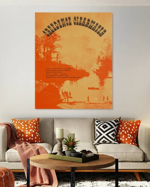 1969 Woodstock Festival “3 Days of Peace & Music” Creedence Clearwater Revival Concert Poster by Back Stage Archives