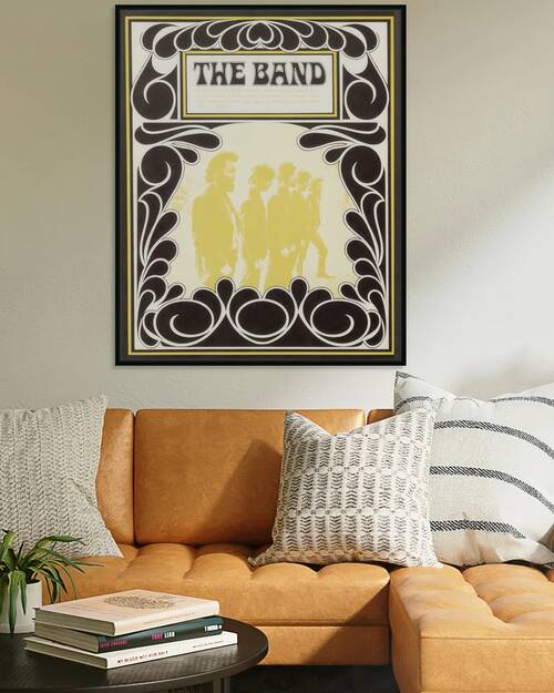 1969 Woodstock Festival “3 Days of Peace & Music” THE BAND Concert Poster by Back Stage Archives