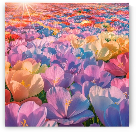 Symphony of Colors: A Field of 7000 Vibrant Blooms by MossArt