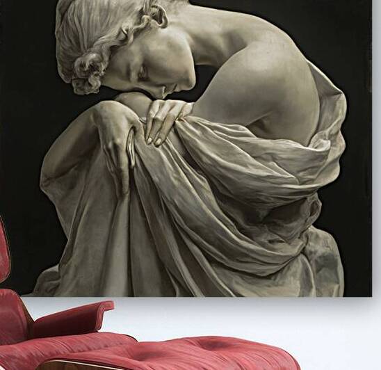 Chiaroscuro and Grace: A Modern Masterpiece Echoes Ingres Style with Calotype Elegance by MossArt