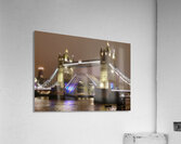 Tower Bridge raised at night Acrylic Print