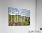 Hadrians wall under a dramatic sky Acrylic Print