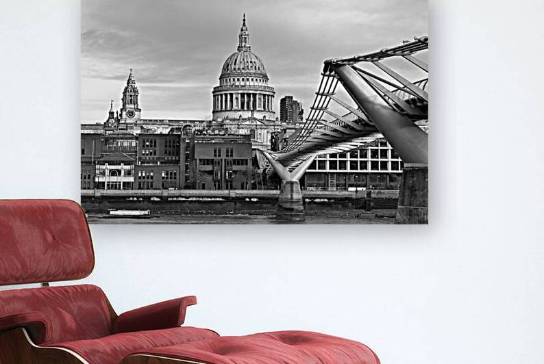 St Pauls Cathedral and the Millennium bridge by Antony Robinson