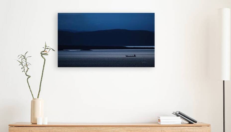 Heure bleue sur le fleuve by Guy Boudreau
