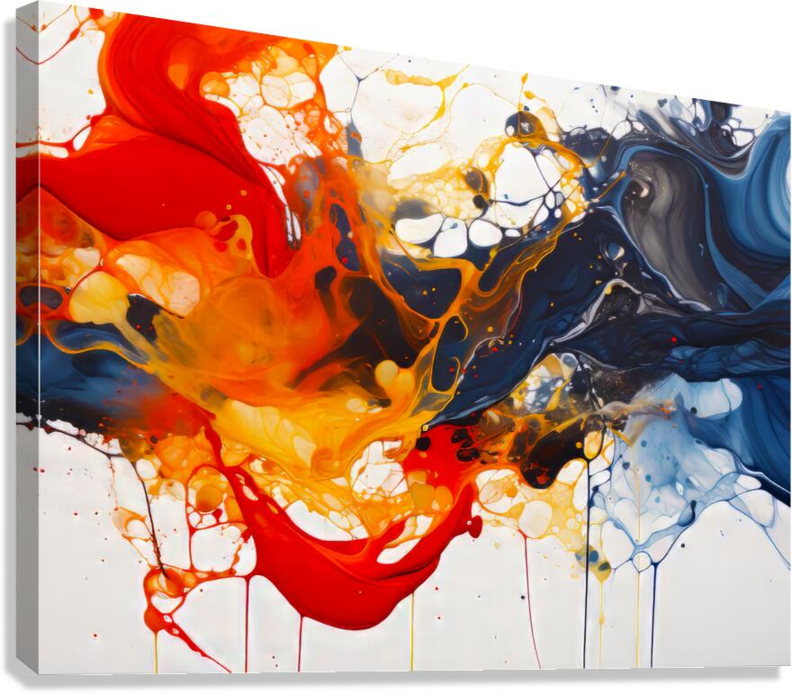 Complex Scattered Color Play Canvas Print