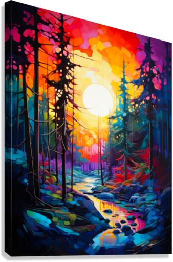 Bold Flat Color Aspen Canvas Print