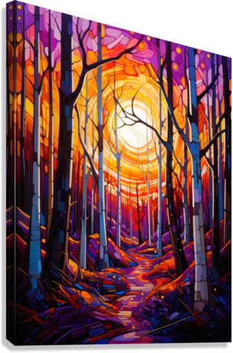 Bold Outlined Aspen Forest Canvas Print