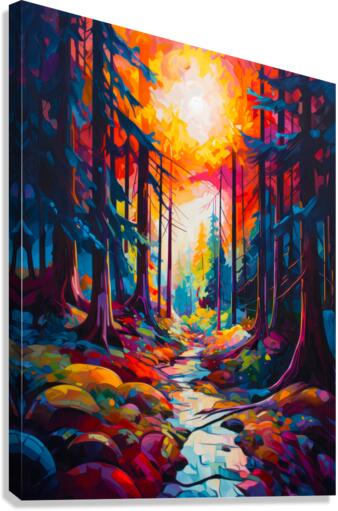 Fauvist Sunset Forest Canvas Print