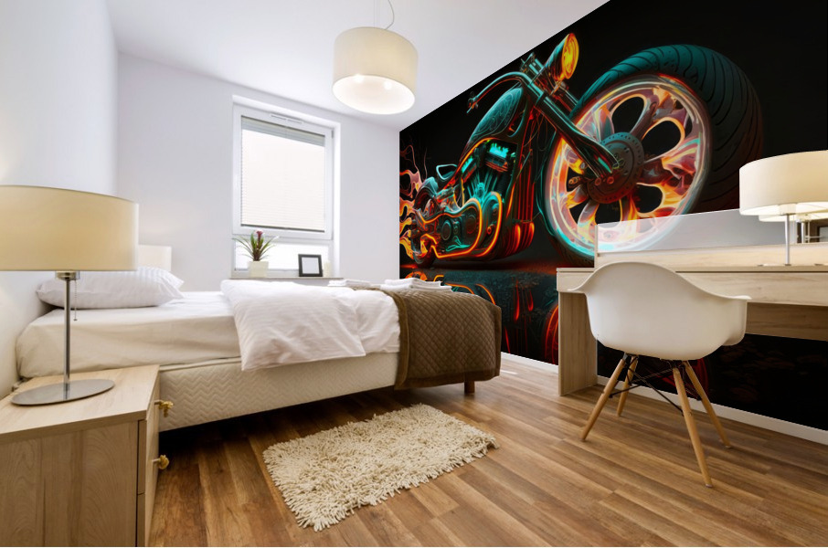 Chrome Blaze Mural print