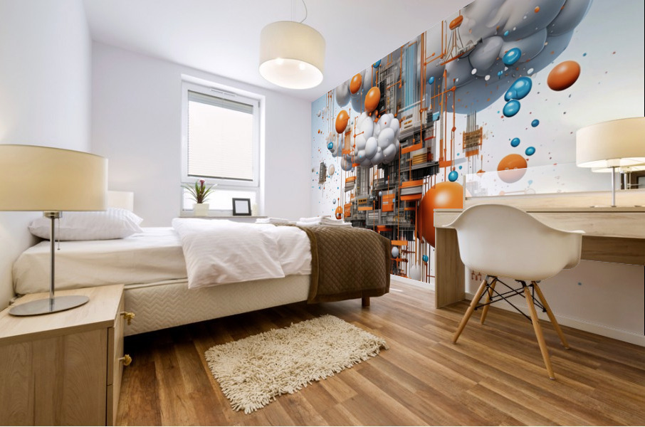 Cloud Construct Mural print