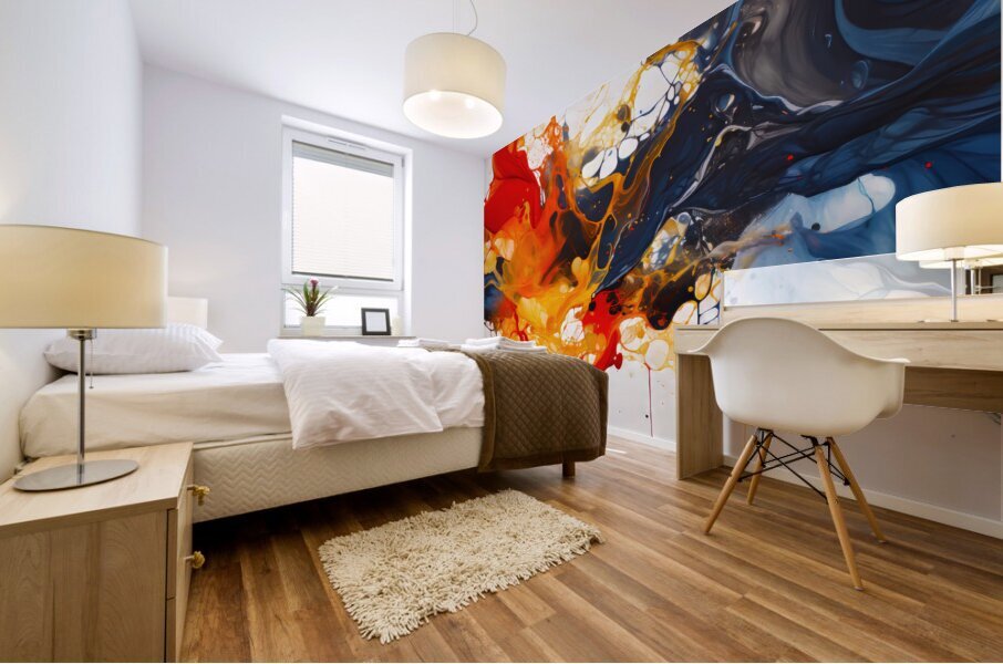 Complex Scattered Color Play Mural print