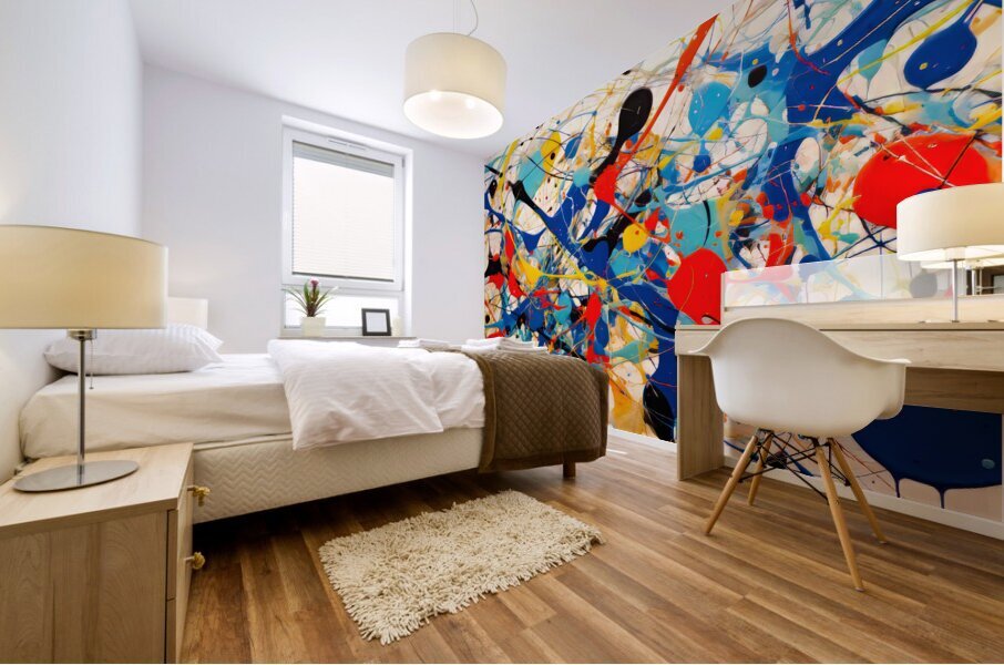 Splattered Mastery Light Dark Mural print