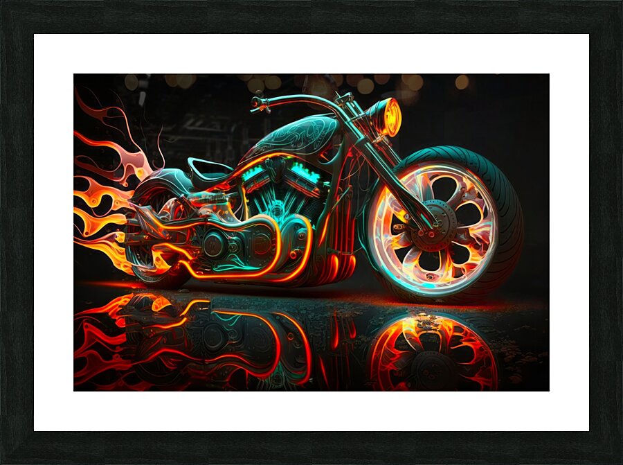 Chrome Blaze Picture Frame print