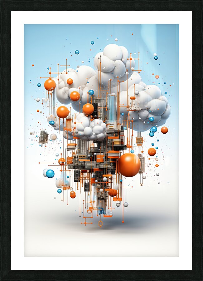 Cloud Construct Picture Frame print