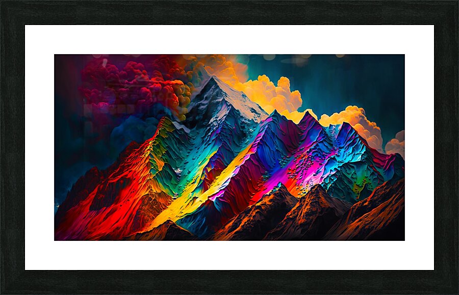 Chromatic Peaks Picture Frame print